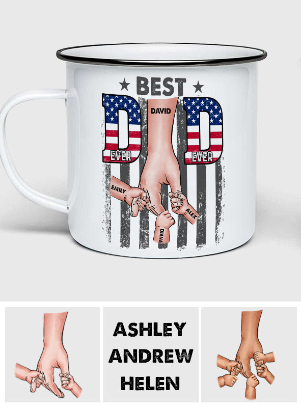 Meilleur papa du monde - Mug émaillé personnalisé « Meilleur papa du monde »
