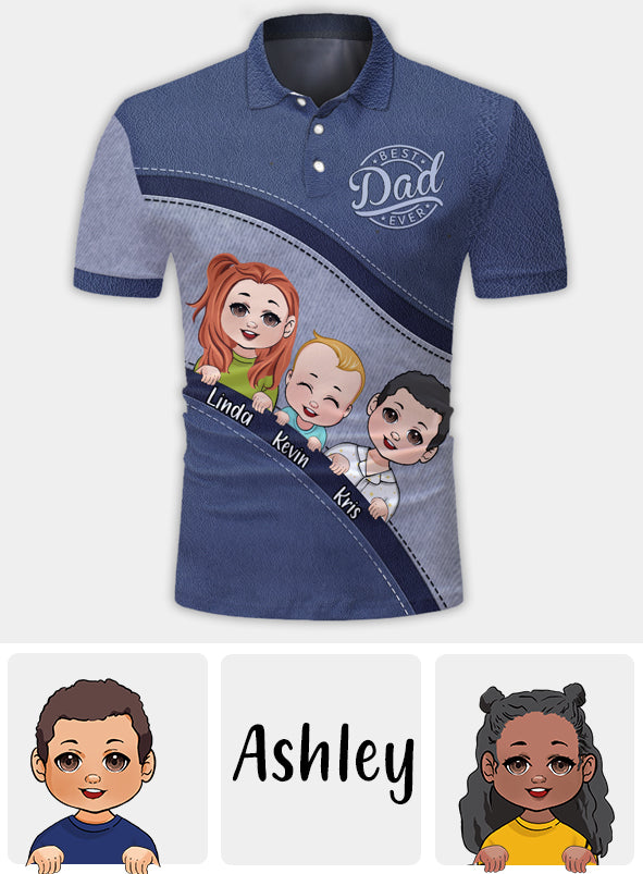 Daddy's Team Unbreakable Bond - Personalized Father Polo Shirt