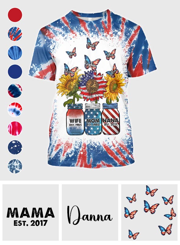 Wife Mom Nana - Personalized Grandma All Over Shirt