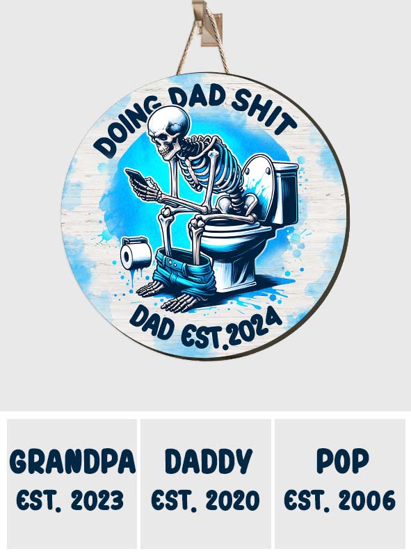 Faire des trucs de papa/papa/grand-père... - Panneau en bois personnalisé pour père