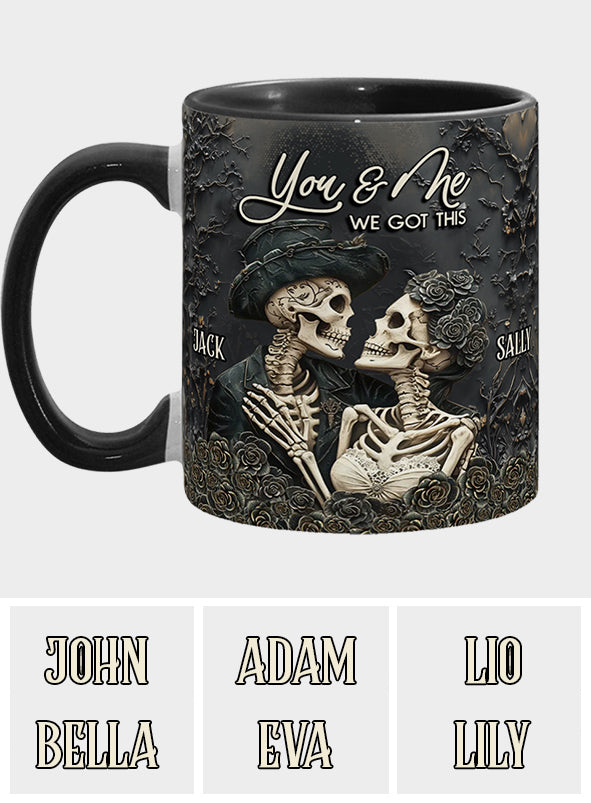You & Me - Personalized Skull Accent Mug