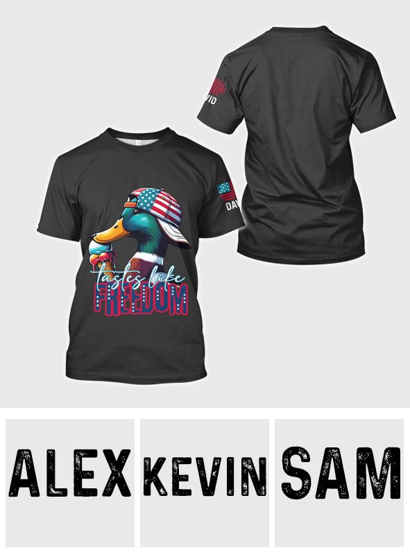 Taste Of Freedom - Personalized Hunting All Over Shirt