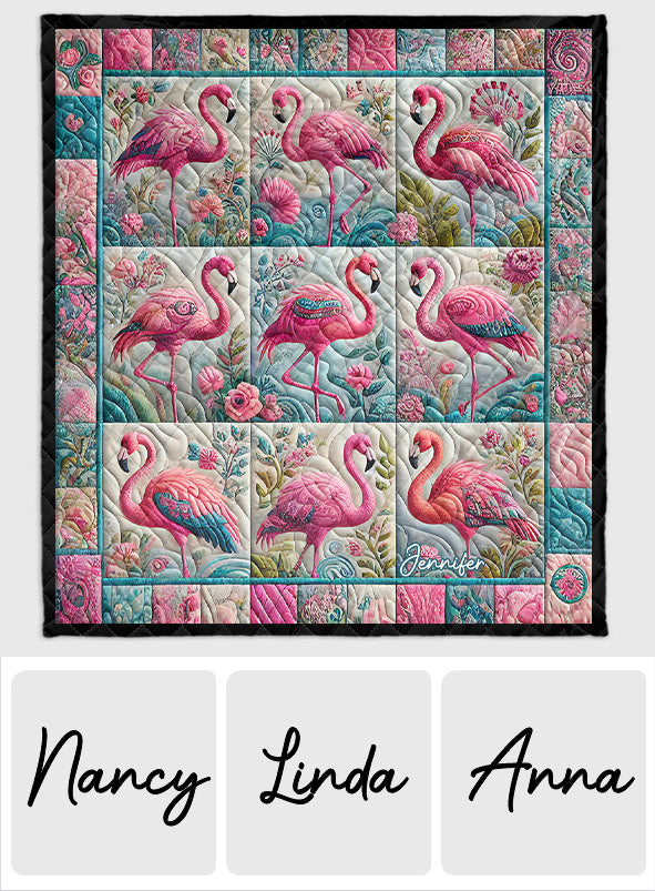 Magnifique flamant rose - Couverture personnalisée flamant rose
