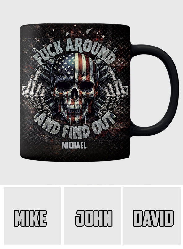 Mug personnalisé squelette drapeau américain - Tête de mort