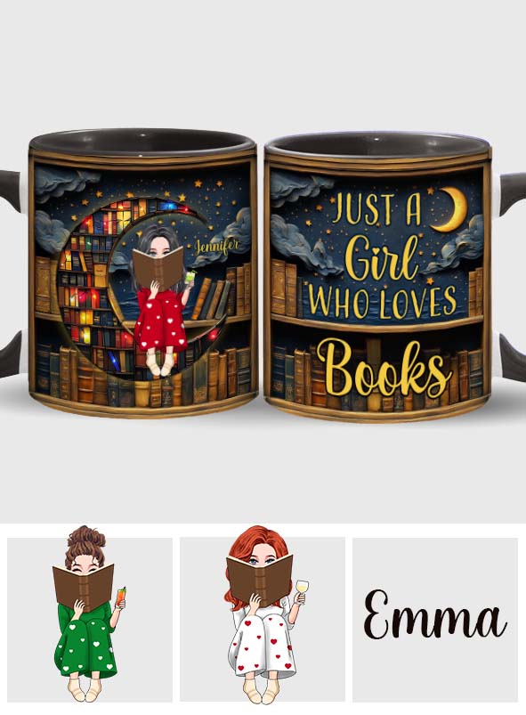 Mug personnalisé « Juste une fille qui aime les livres »
