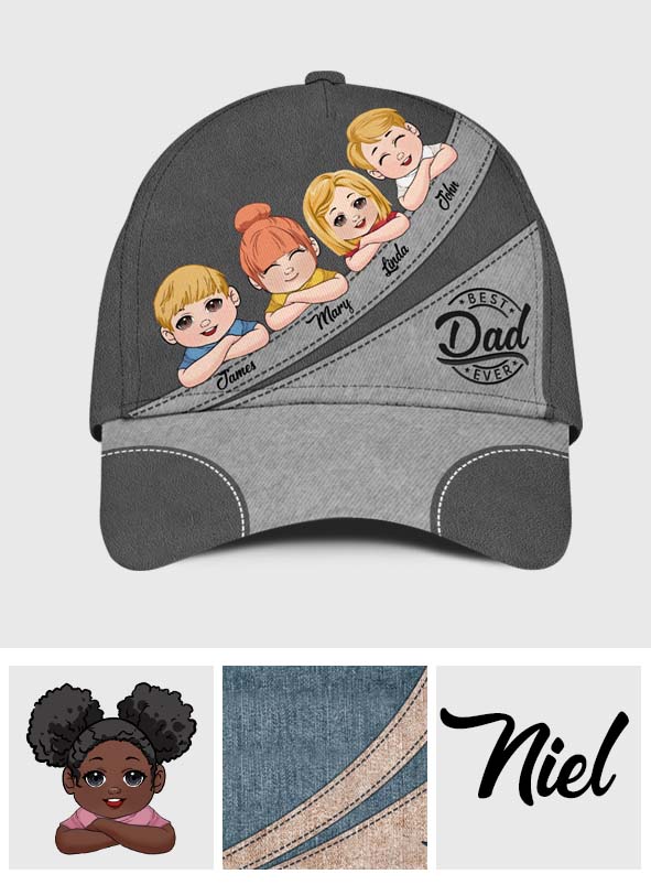 Meilleur papa du monde - Casquette classique personnalisée pour papa