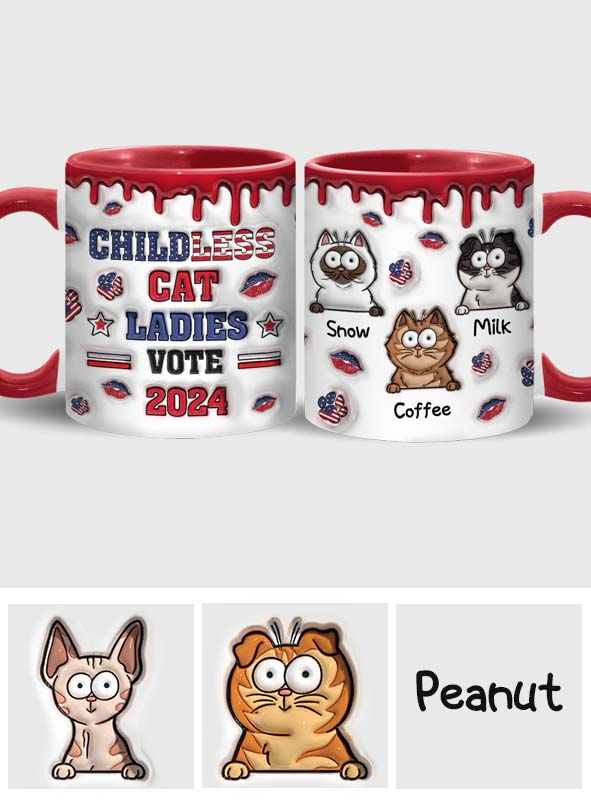 Childless Cat Ladies - Personalized Cat Accent Mug