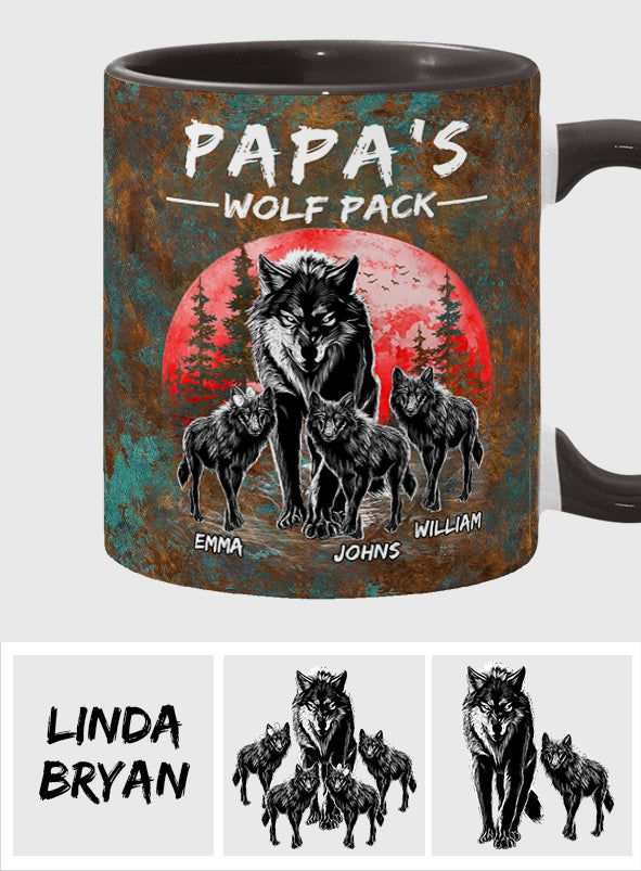 Mug personnalisé « La meute de loups de grand-père » pour papa
