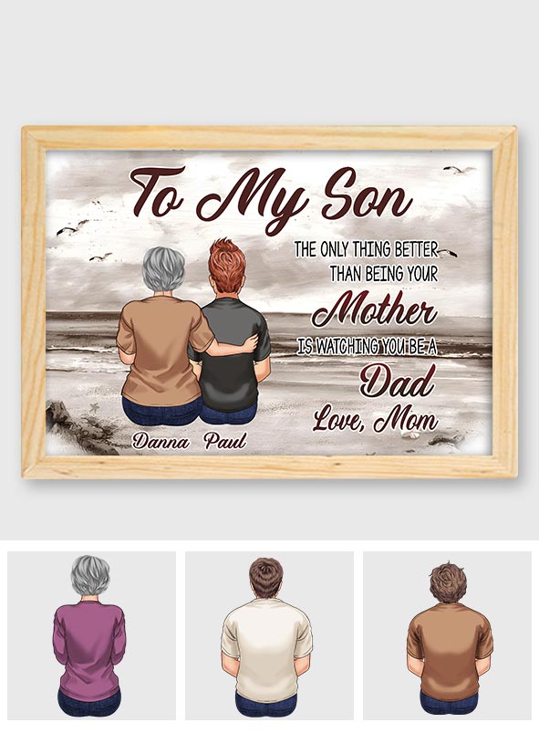 To My Son - Personalized Son Light Photo Frame