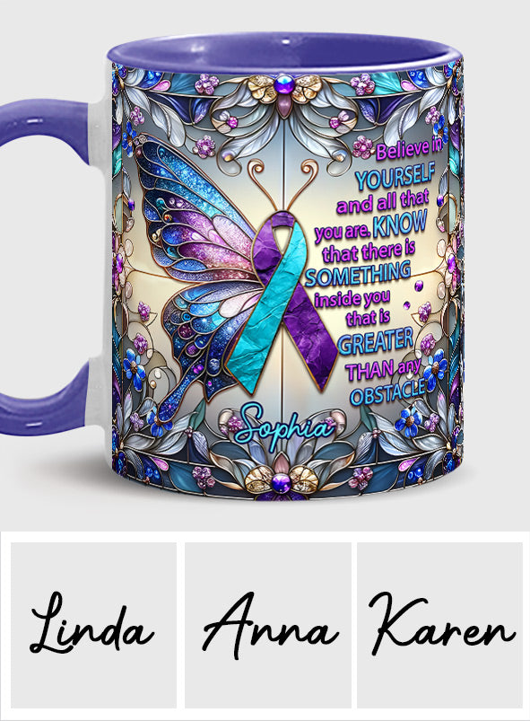 Crois en toi et en tout ce que tu es - Mug personnalisé de prévention du suicide