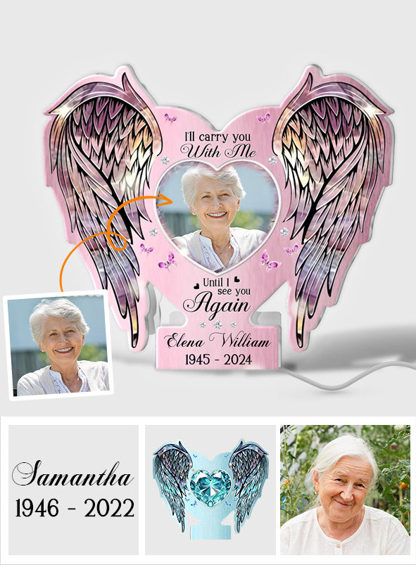 Memorial Wings Your Wings Were Ready But My Heart Was Not - Personalized Memorial Mirror Light