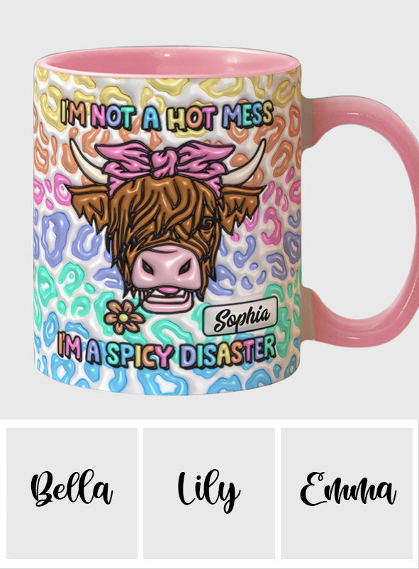 I'm Not A Hot Mess - Personalized Accent Mug