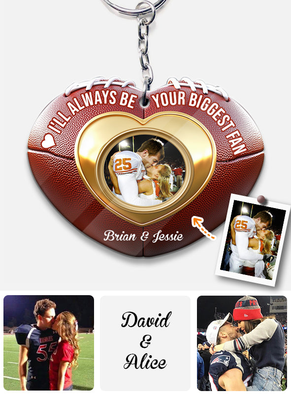 Your Biggest Fan - Personalized Football Keychain