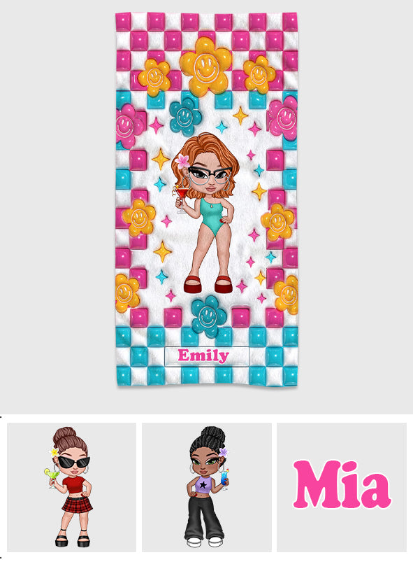 Meilleure amie pour toujours - Serviette de plage personnalisée pour meilleure amie