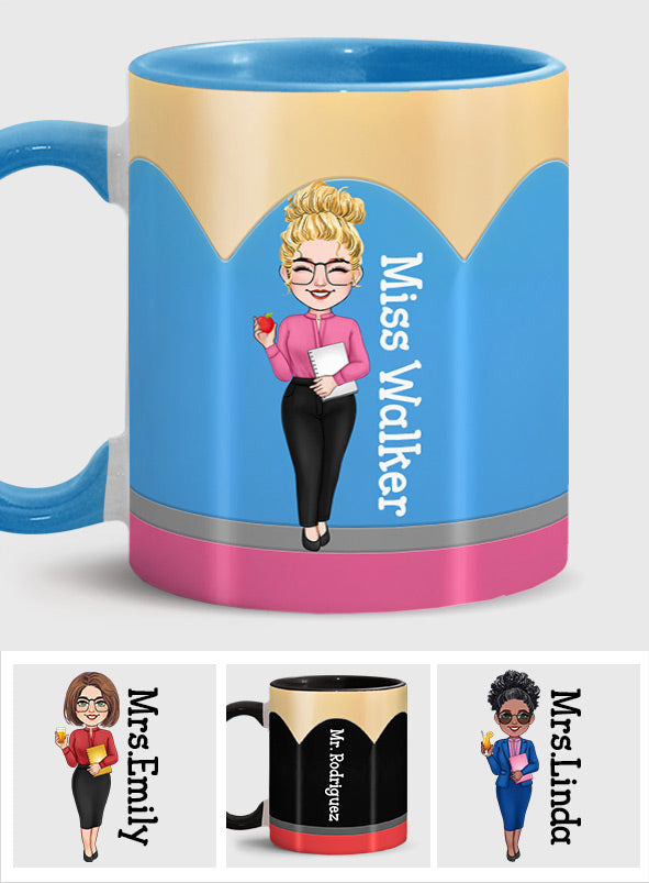 Teacher's Pencil - Personalized Teacher Accent Mug