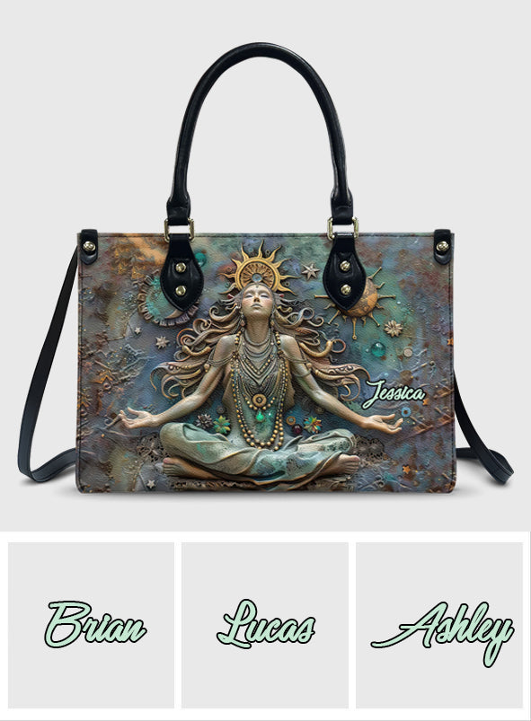 Lose Your Mind Find Your Soul - Personalized Yoga Leather Handbag