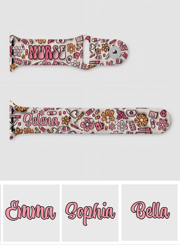Bracelet personnalisé Puffy Nurse pour Apple Watch - Infirmière