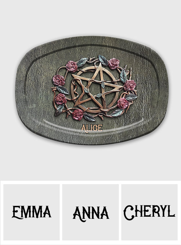 Assiette personnalisée Sorcière Mystique Roses Anciennes