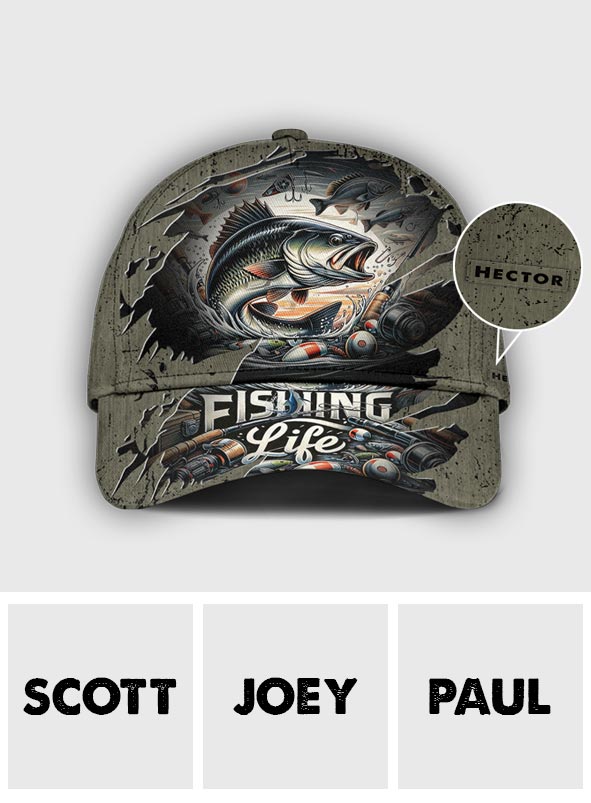 Vie de pêche - Casquette de pêche classique personnalisée