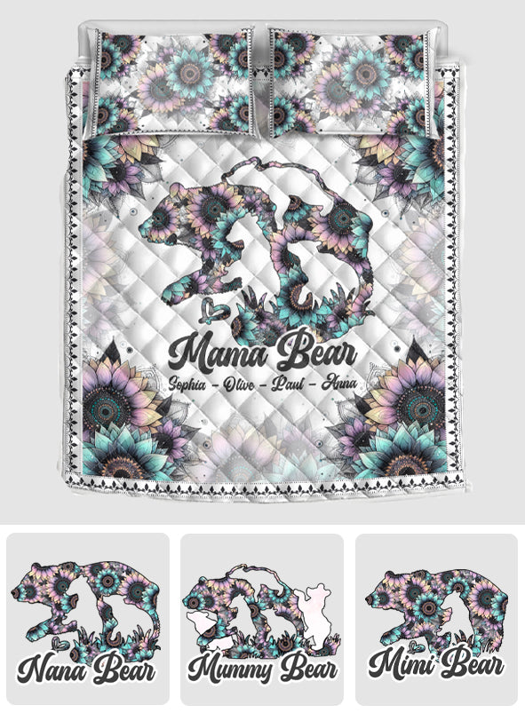 Maman Ours - Ensemble de courtepointe personnalisé pour maman