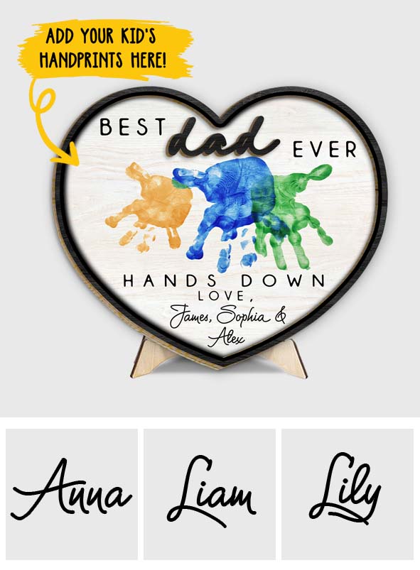 Meilleur papa du monde, sans conteste - Plaque en bois personnalisée à 2 couches