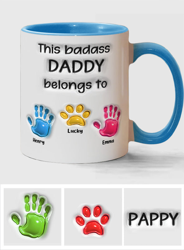 This Daddy Belongs to - Personalized Father Accent Mug
