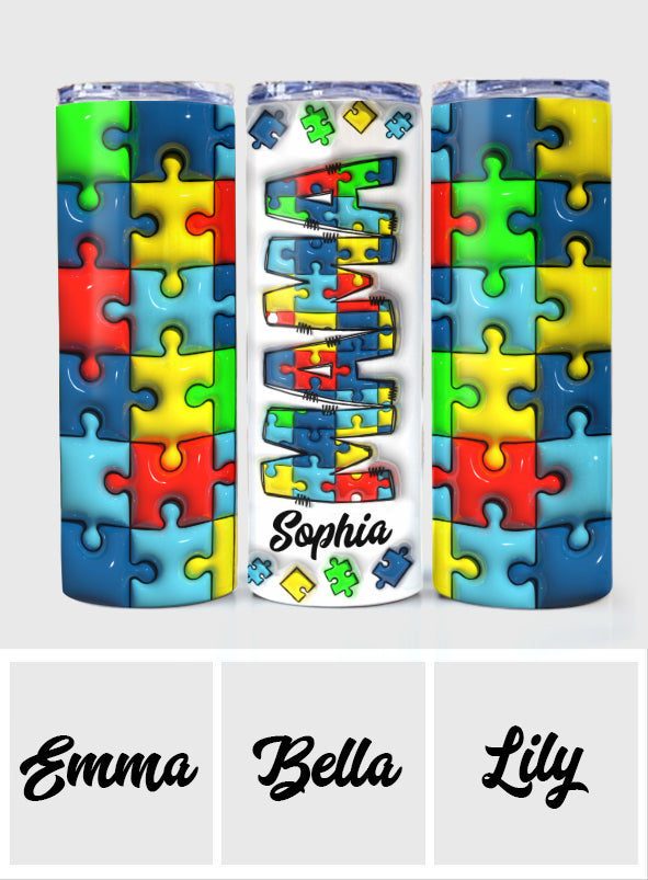 Sensibilisation à l'autisme - Gobelet isotherme personnalisé pour la sensibilisation à l'autisme