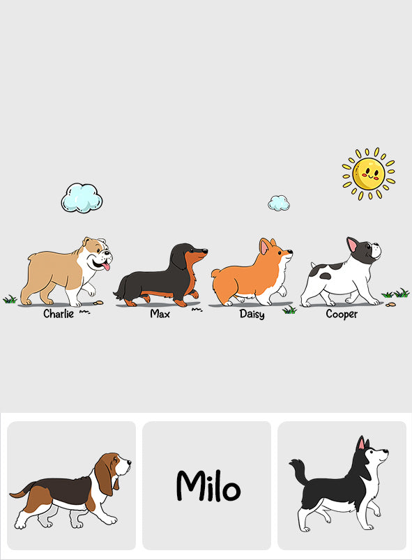 The Walking Dogs - Personalized Dog Decal Full