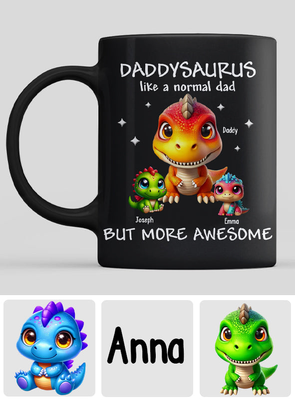 Mug personnalisé pour papa « Papa-Papa-Papa » en 3D avec dinosaures Grand-Papa-Papa –