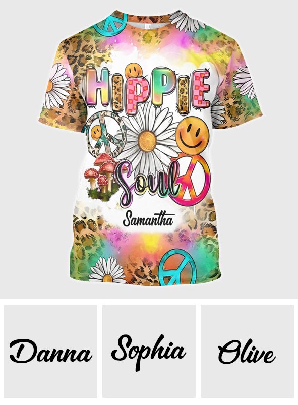 T-shirt hippie personnalisé style western et soul - T-shirt hippie intégral