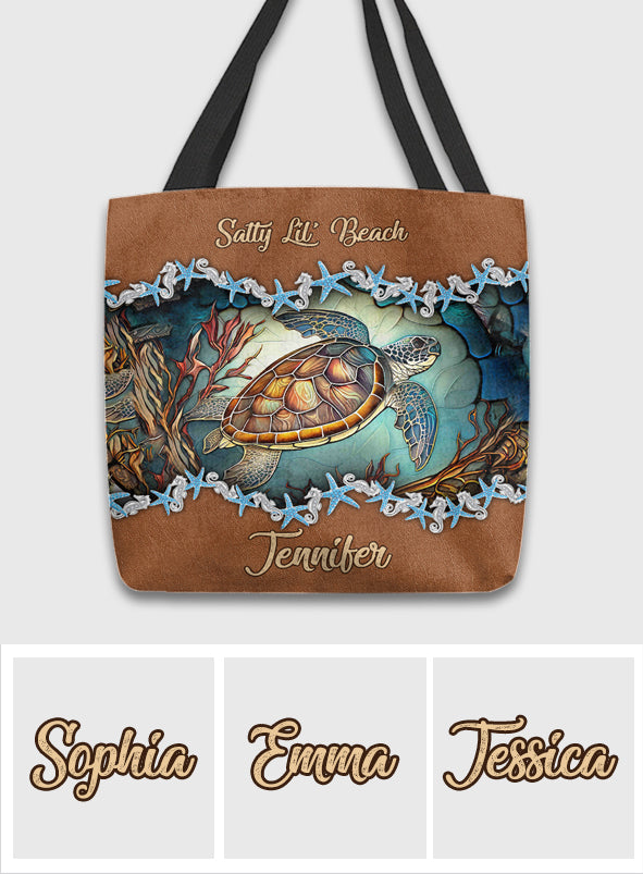 Tortues mignonnes - Sac fourre-tout personnalisé en forme de tortue