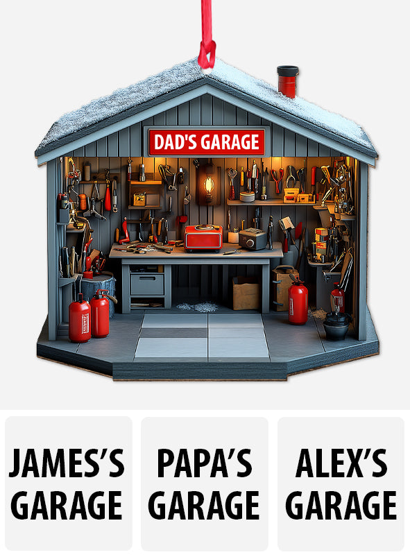 Garage de papa - Ornement personnalisé pour papa