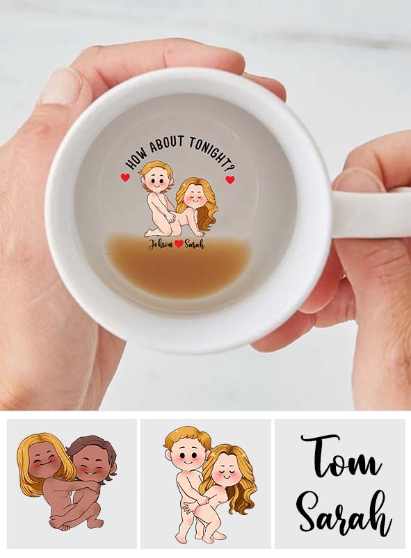 Et si on se voyait ce soir ? - Mug personnalisé pour couple avec message caché