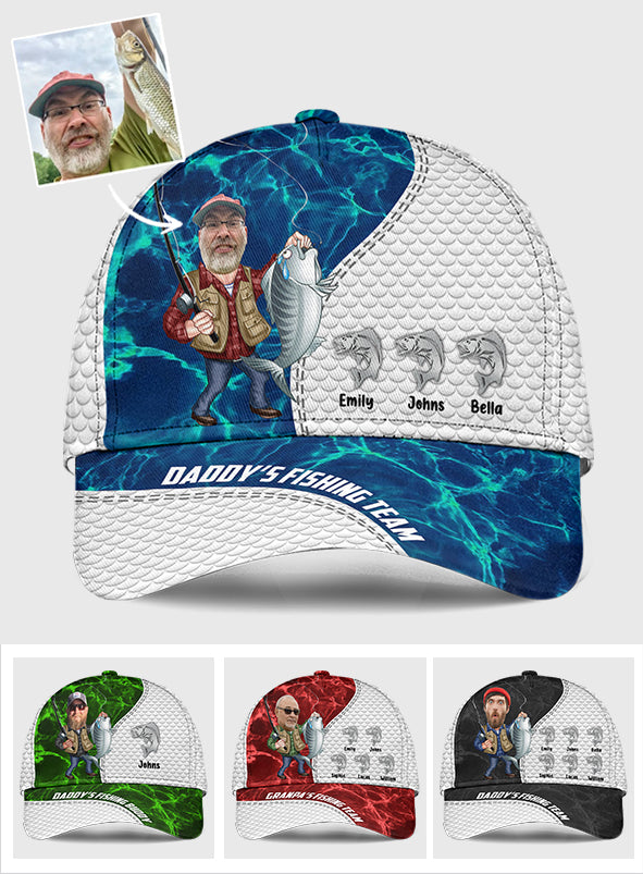 Casquette de pêche classique personnalisée Reel Cool Dad avec drapeau américain