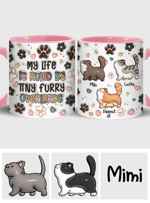 Tiny Furry Overlords - Personalized Cat Accent Mug