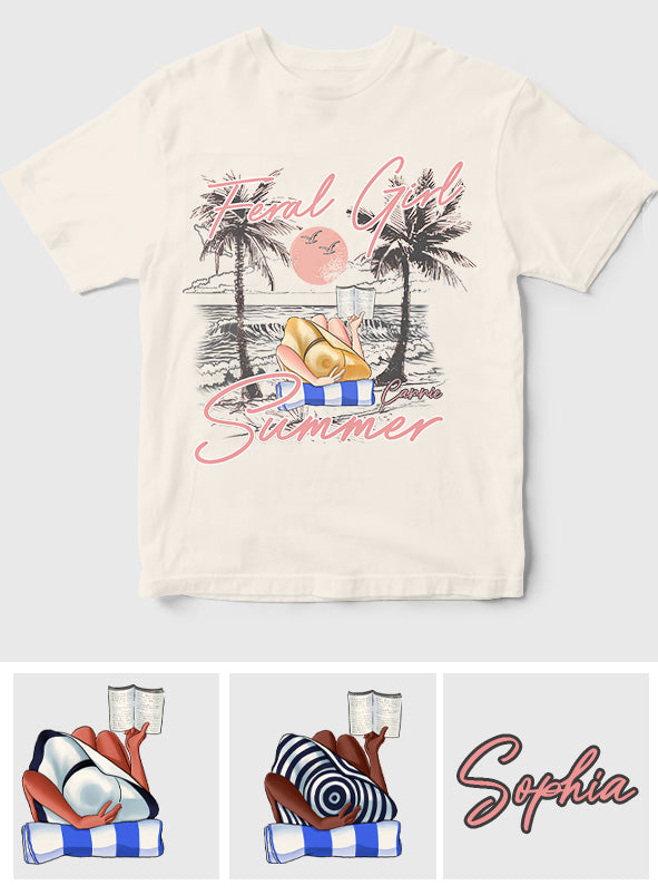 Feral Girl - T-shirt et sweat à capuche personnalisés pour les amoureux de la mer