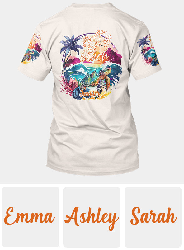 Salty Lil' Beach - T-shirt personnalisé avec motif tortue