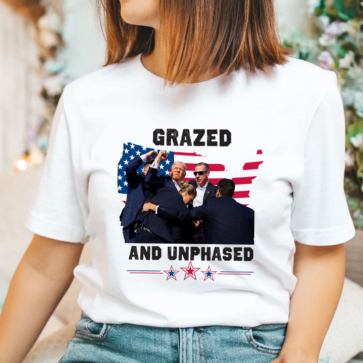 T-shirt « Pas aujourd’hui », T-shirt « Rendre sa grandeur à l’Amérique », T-shirt et sweat à capuche « Battez-vous ! »