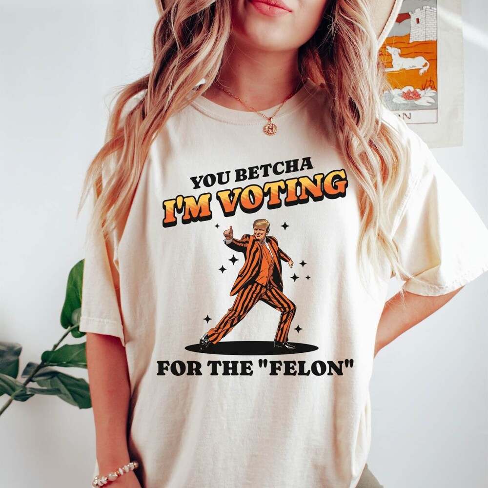T-shirt « Je vote pour le criminel Trump 2024 », T-shirt rétro tendance Donald Trump, T-shirt et sweat à capuche « Républicain ultra MAGA », T-shirt et sweat à capuche humoristiques pour mamans conservatrices