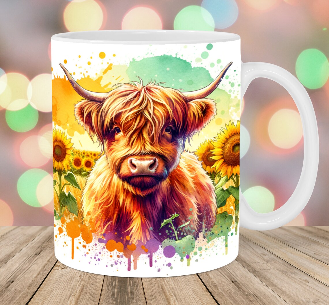 Mug « Vache des Highlands » pour amoureux des vaches des Highlands 0624