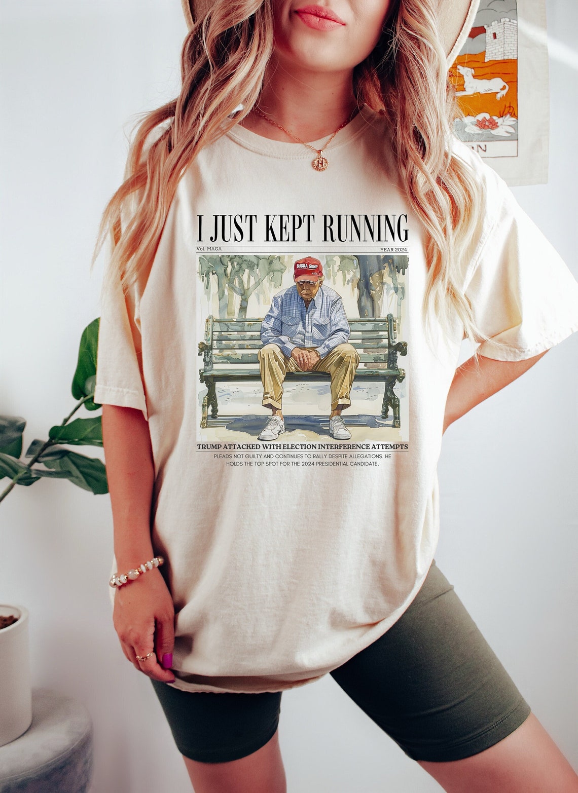 T-shirt « J’ai continué à courir » de Donald Trump, T-shirt humoristique Trump, T-shirt républicain, T-shirt Trump 2024, T-shirt et sweat à capuche patriotiques républicains