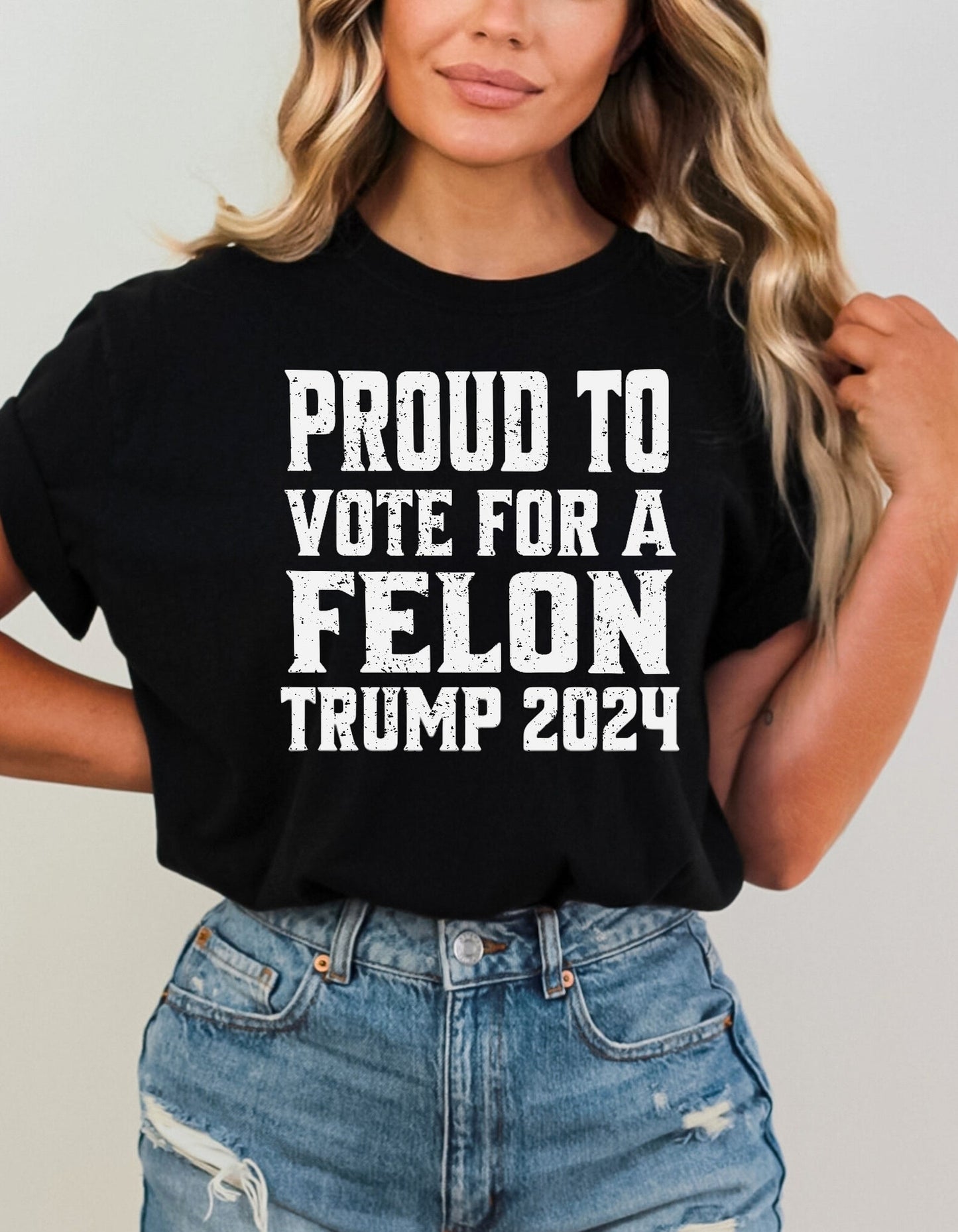 T-shirt « Votez pour un criminel », T-shirt Élection, T-shirt Trump 2024, T-shirt « Élevé à droite », Club Trump, Train Trump, T-shirt et sweat à capuche pour supporter de Trump