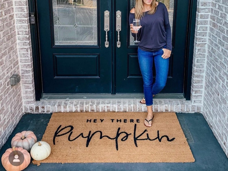 Paillasson citrouille « Salut » - Paillasson d'Halloween 0924