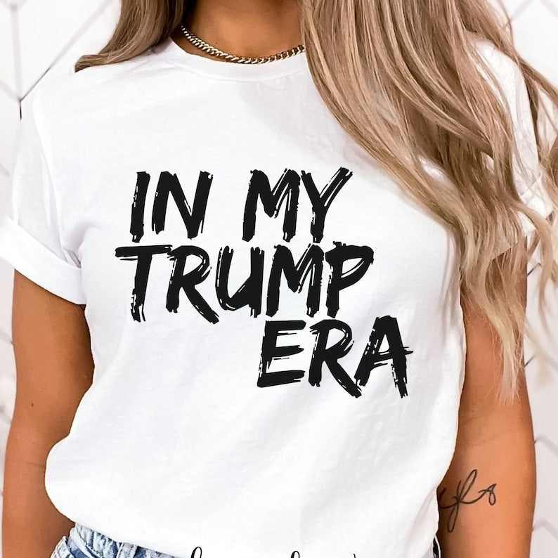 T-shirt « In My Custom Era », T-shirt assorti Trump pour filles 2024, T-shirt républicain, T-shirt pour voter, T-shirts et sweat à capuche MAGA pour femmes