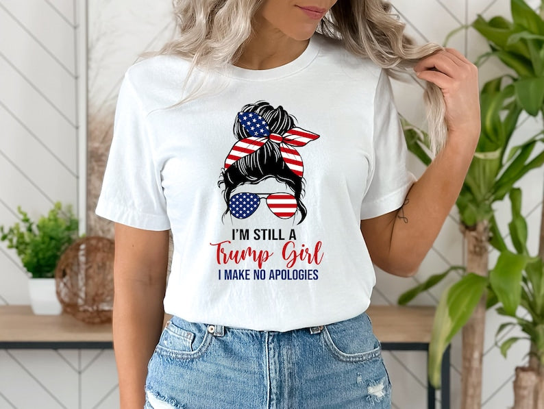 T-shirt « Je suis toujours une fille Trump, je n'ai aucun regret », T-shirt Trump 2024, T-shirt pour voter, T-shirt Donald Trump, Maga 2024, T-shirt et sweat à capuche Maga pour femmes