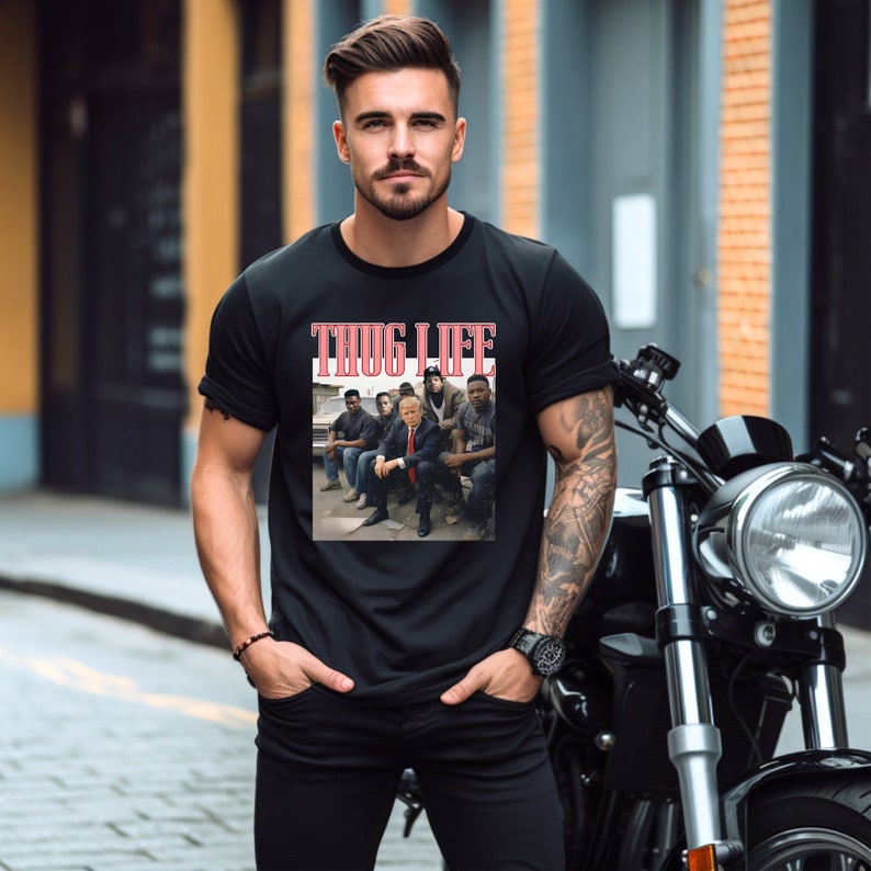 T-shirt Trump Thug Life, T-shirt humoristique Trump 2024, Mes hommes préférés sont ?????????????????, T-shirt viral Trump Thug Life, T-shirt et sweat à capuche sarcastiques Donald Trump