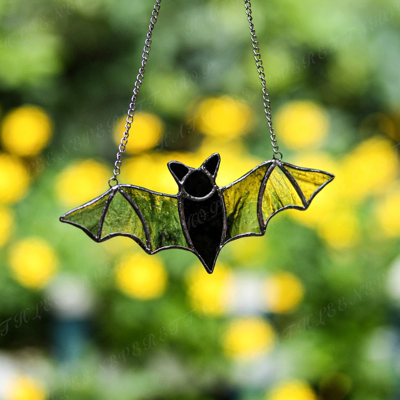 Attrape-soleil chauve-souris à suspendre à la fenêtre pour Halloween - Ornement attrape-soleil chauve-souris à suspendre à la fenêtre pour Halloween 0924
