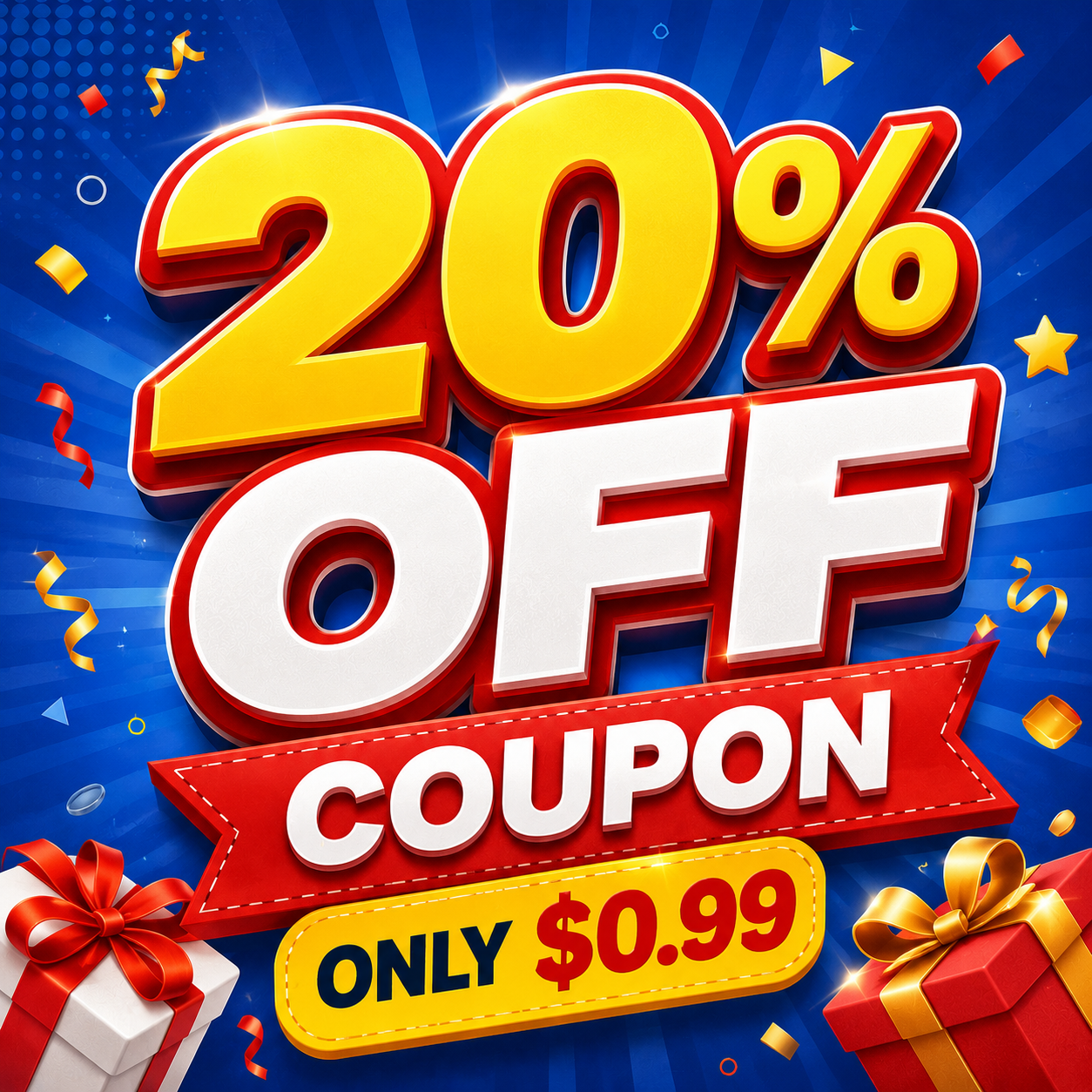 Coupon de 20% - Seulement 0,99 $
