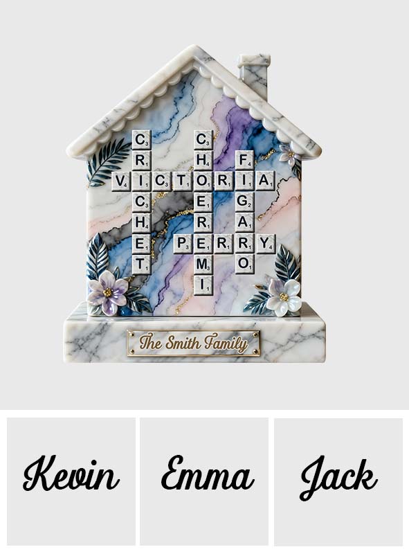 Joyeux Noël - Plaque acrylique personnalisée pour la famille