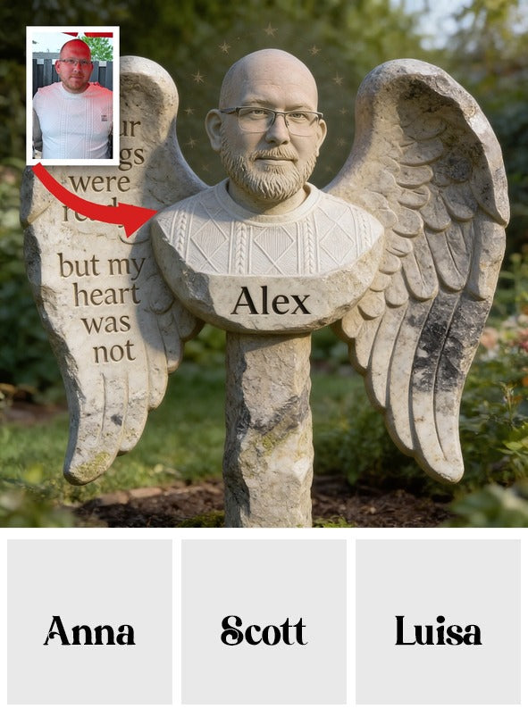 Plaque de jardin en acrylique personnalisée 'Vos ailes étaient prêtes' - Cadeau de sympathie
